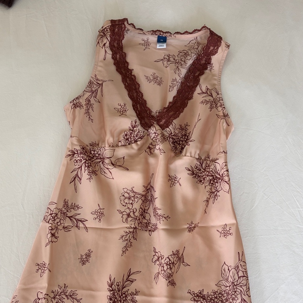 Floral Lace Trim Dress